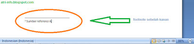 Tutorial footnote sesuai ejaan arab