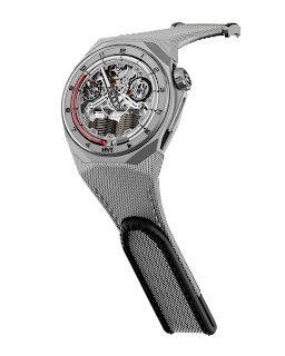 HYT S1 Beadblasted Titanium Red Wristwatch
