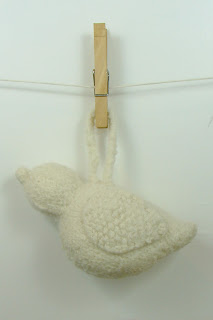 knit felted dove