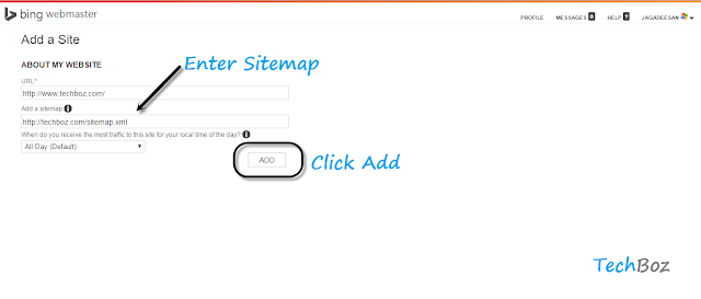 How to Submit bing Webmaster tools 