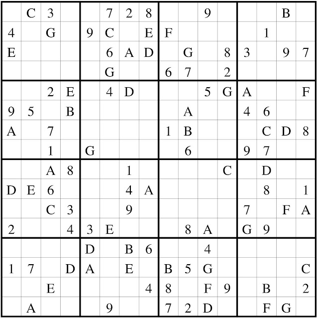 Sudoku Diario: Sudoku 16 x 16