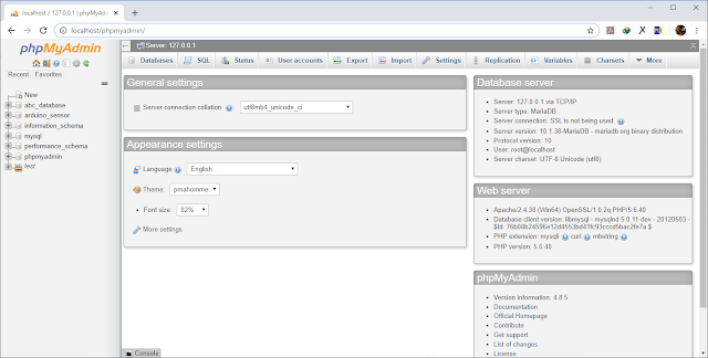 arduino mysql database