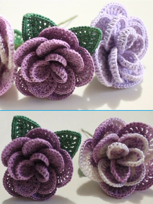 Crochet Rose Step by Step 