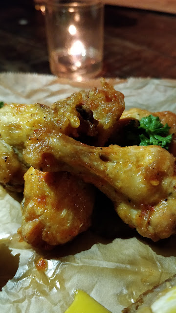 chicken wings with homemade hot sauce The Elephant's Head, Hackney, review