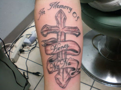 Creative Cross With Names Tattoos Art Ideas