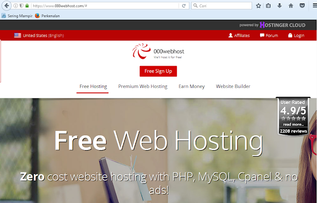 halaman depan 000webhost