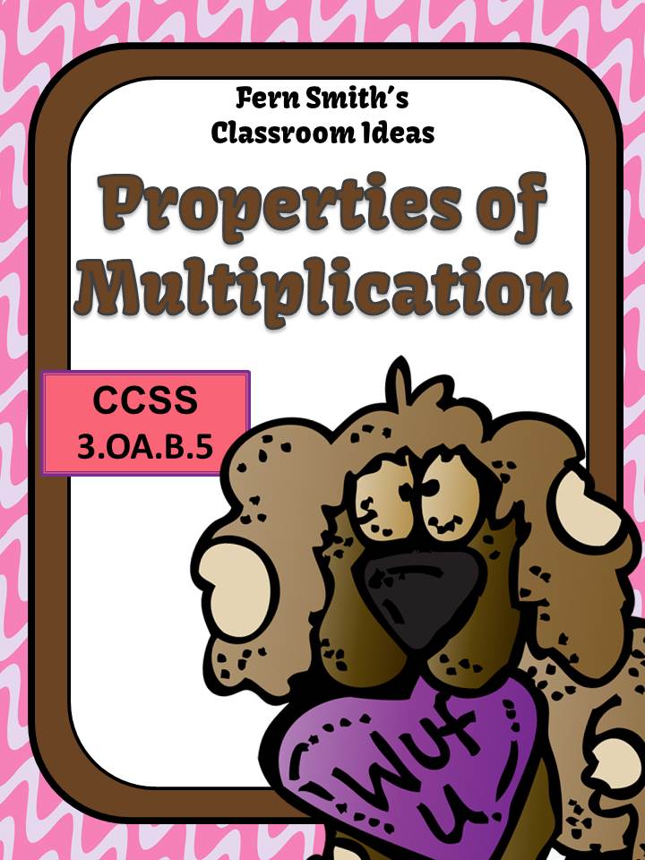 Fern Smith's Valentines Day Properties of Multiplication Mega Math Pack