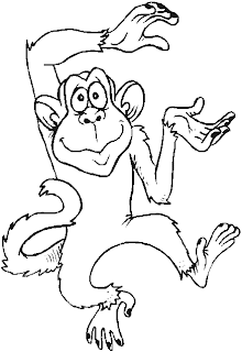 monkey coloring pages,cartoon coloring pages, cartoon monkey coloring pages