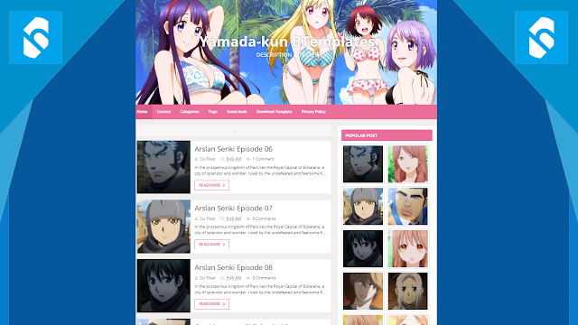 Free Cool Collection Anime Blogger Templates Free Cool Collection Anime Blogger Templates