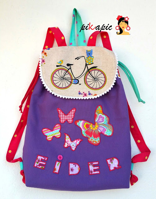 Mochila infantil personalizada Eider. Pikapic