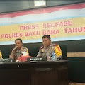 Press Realease Kapolres Batubara : 4  Kasus Menonjol di Wilkum Polres, 6 Personil Polres Batubara Dipecat