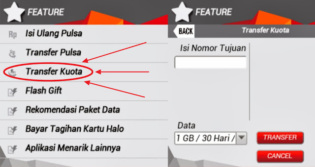 cara transfer kuota telkomsel