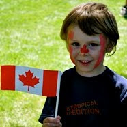 Canadian Flag Face Paint