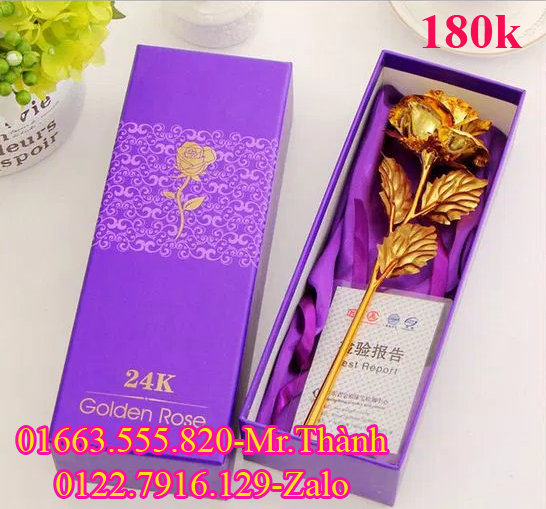 Hoa Hồng Dát Vàng 24k - Quà tặng 08-03