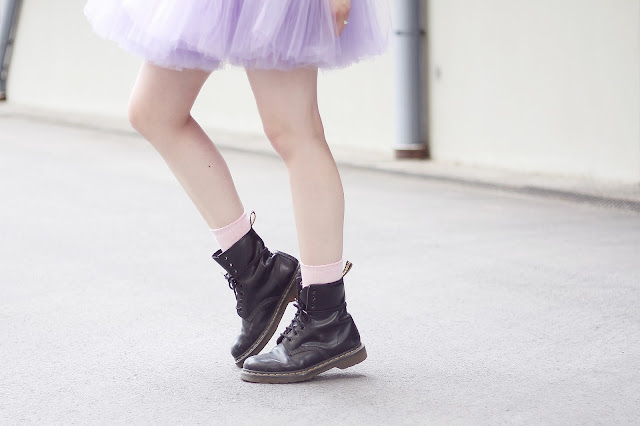 lilac tulle skirt girly outfit