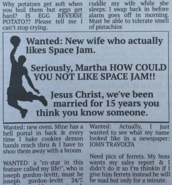 funny newspaper classifieds 4