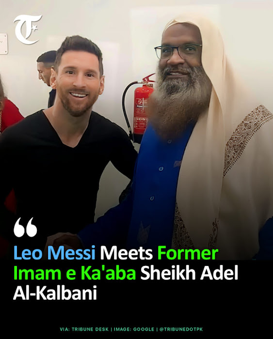 bertemu dengan mantan Imam Masjidil Haram Lionel Messi bertemu dengan mantan Imam Masjidil Haram Sheikh Adil Al-Kalbani