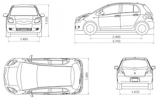 toyota yaris indonesia Ukuran Dimensi  Toyota Yaris