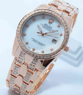 Jual Jam Tangan Rolex datejust ring diamond full rosegold