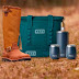 FREE PAIR OF CHIPPEWA SNAKE BOOTS, A COOLER TOTE, TUMBLERS, AND A WINE CHILLER