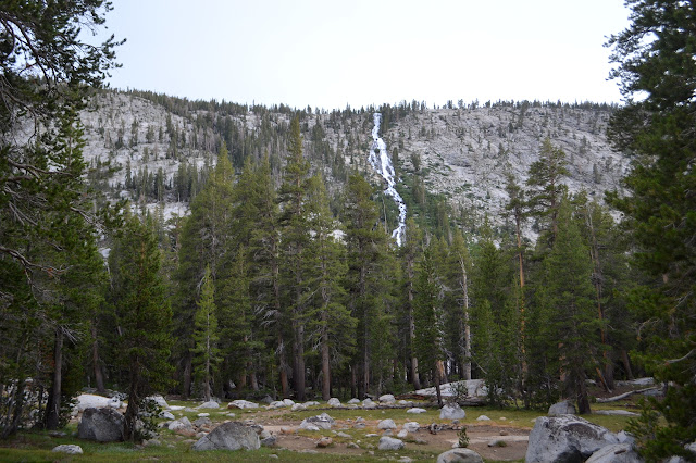 water cascading down the other side of the canyon