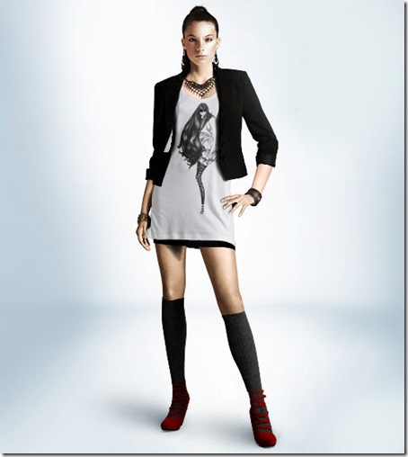 knee socks red shoes