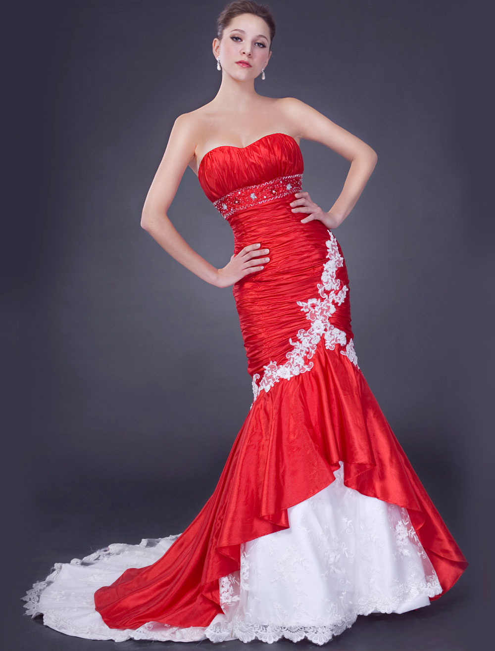 Wallpapers Background: Bridal Red Wedding Dresses | Bridal Dresses