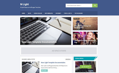 N Light Responsive and SEO Friendly Blogger Template.