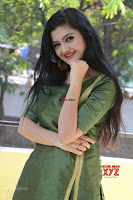 Akshitha cute beauty in Green Salwar at Satya Gang Movie Audio Success meet ~  Exclusive Galleries 022.jpg