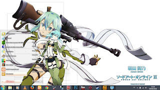 [Theme Win 7] Sword Art Online II - Asada Sinon by Eldiaz7