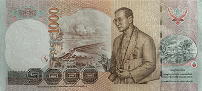 1000 Baht Thailand Banknotes. Series 15