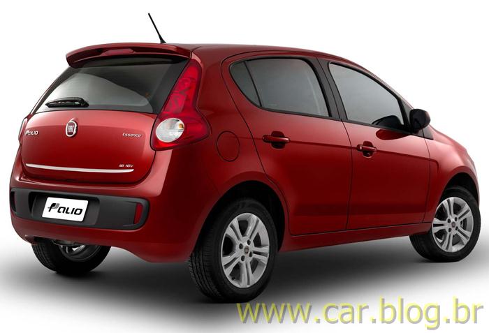 Novo Fiat Palio 2012 - traseira - vermelho