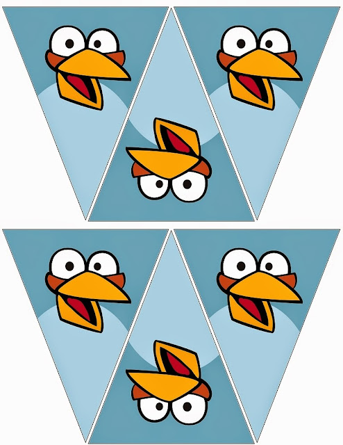 Banderines de Angry Birds para Imprimir Gratis.