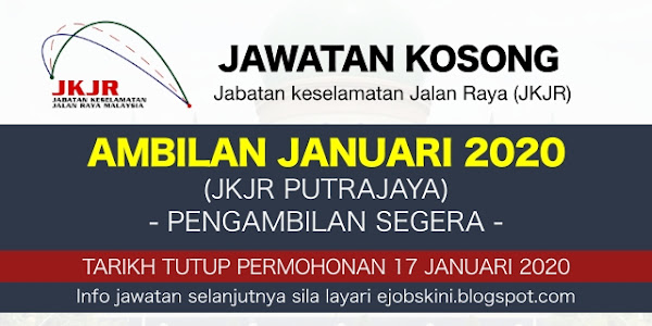 Jawatan Kosong Terkini JKJR Januari 2020