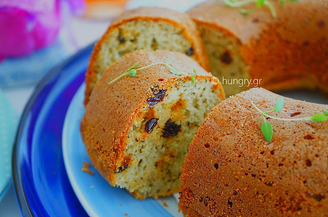 Savory Cake with Halloumi & Raisins