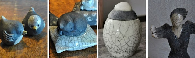 Raku-Keramik aus der Feuertonne