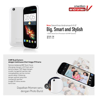 Gambar dan harga Smartfren Andromax V Android Phablet