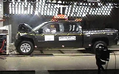 NHTSA crash test Chevy Silverado Ram 1500