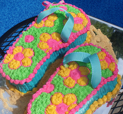 Cool Birthday Cakes on The Children Flipped For Our Festive Flip Flop Cake