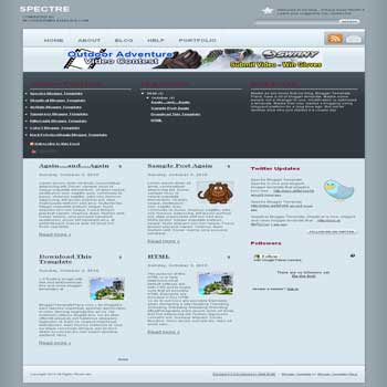 Spectre blogger template magazine style converted from wordpress theme to blogger template