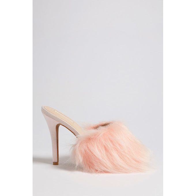 Women's fashion shoes, Forever 21 Faux Fur Heels