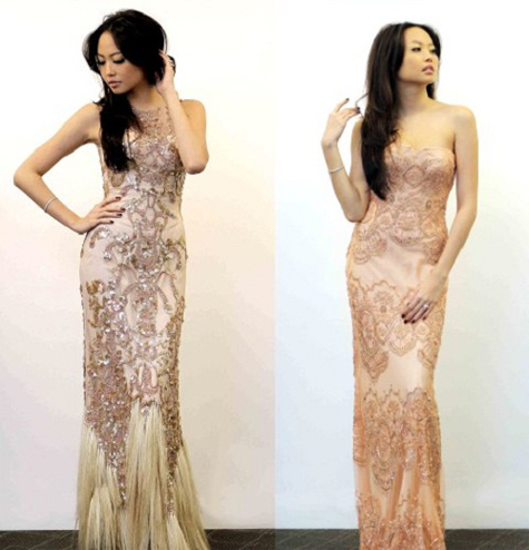 Model terbaru baju  long  dress  batik  modern  tradisional 
