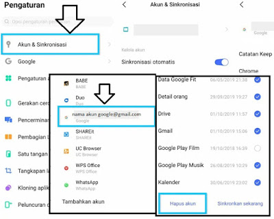 Menghapus Akun Google di HP Android