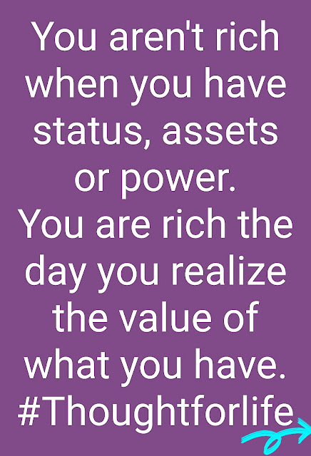 A quote about who is really rich