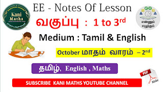 எண்ணும் எழுத்தும் Notes Of Lesson 1 to 3rd October Week - 2 2023-24