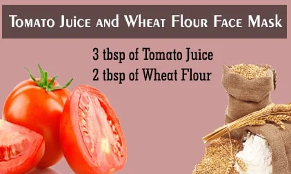 Tomato and Wheat Flour Face Mask