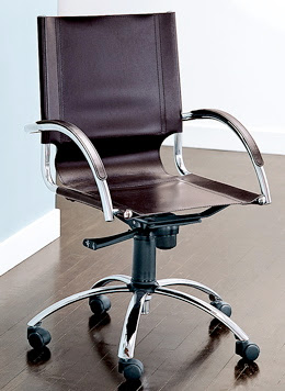 Swivel Leather Desk Chair,