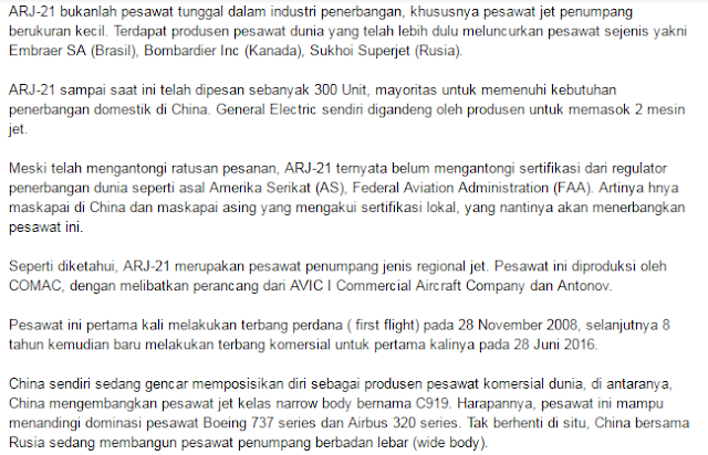 Wouw Mantap Maskapai Penerbangan Republik Indonesia Pesan 30 Pesawat Jet Buatan China Dengan Total Biaya Rp 29,9 Triliun - Commando