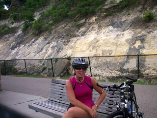 Me Cycling the Great River Road in Minneapolis