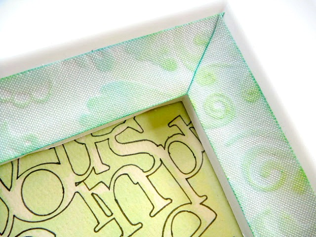 Embossed Fabric Tape Frame Tutorial by Dana Tatar for CropStop